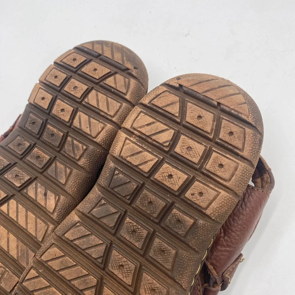 Born H39606 Fisherman Sandals Mens 10 43 Brown Leather Handcrafted Rugged Casual
